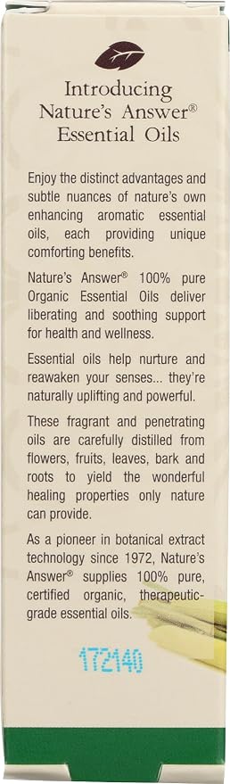 Nature's Answer Pure Organic Essential Oil Citronella, 0.5 Oz
