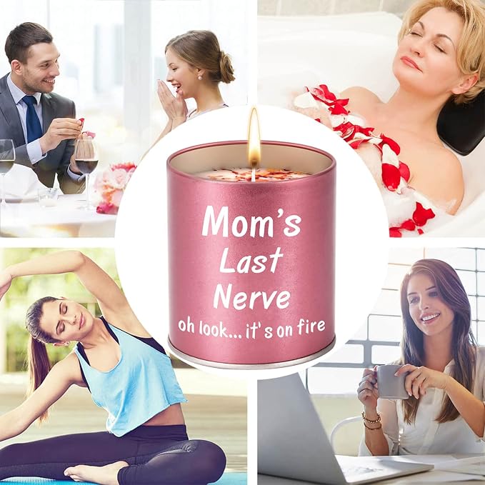 Gifts for Mom Birthday from Daughter Son, Christmas Stocking Stuffers Gifts for Mom Present Mothers Day Great ldeas Funny Unique New Mother Thanksgiving Adoptive 9oz Scented Candle