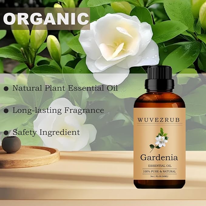 Gardenia Essential Oils, 30ML Pure and Natural Essential Oil for Aromatherapy Diffuser - Gardenia /1 Fl Oz
