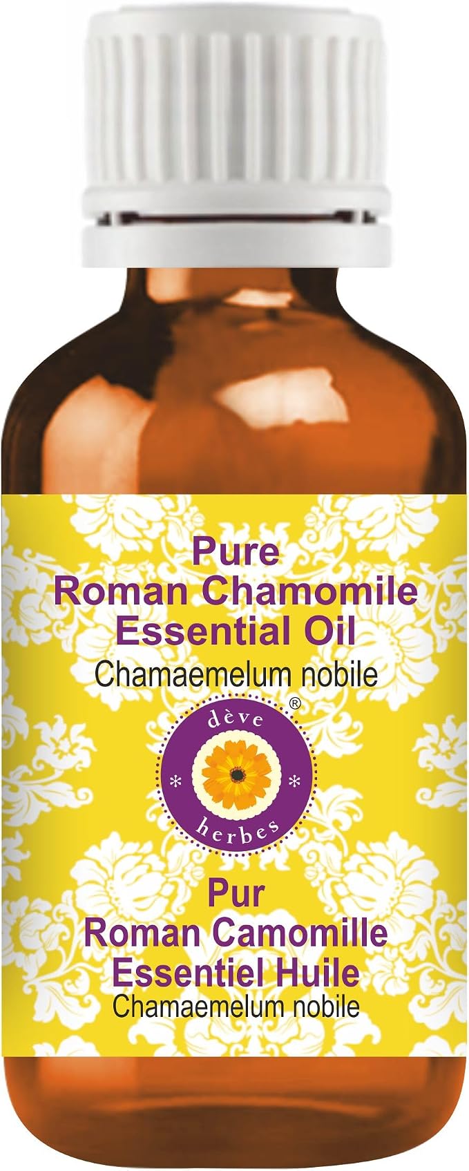 dève herbes Roman Chamomile Essential Oil (Chamaemelum nobile) Pure | Non-Sticky | Non-Greasy | Lightweight | Men & Women | All Skin Types | Steam Distilled 5ml (0.16 oz)
