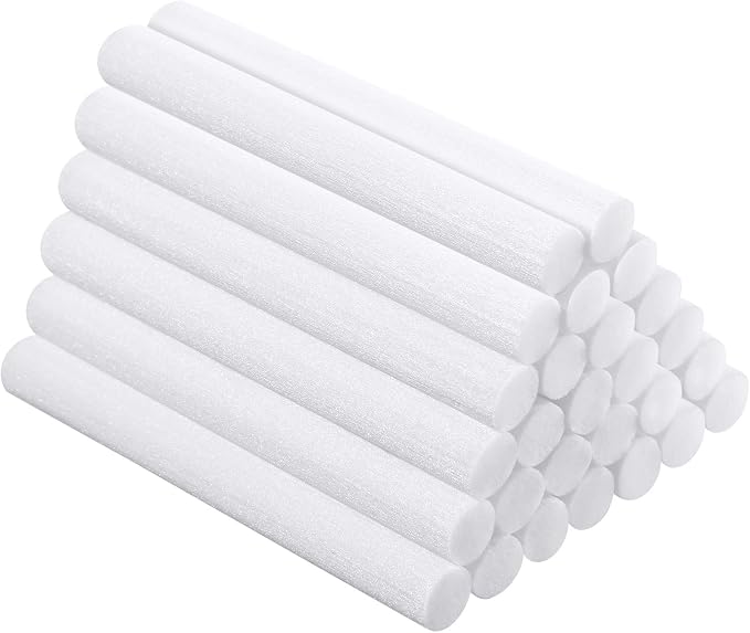 Patelai 60 Pieces 2.75 X 0.31 Inch Car Diffuser Sponges Refill Sticks Humidifier Filter Replacement Wick Absorbent Sponge Sticks for Mini Car Office Bedroom Humidifier Ultrasonic Aroma Diffuser