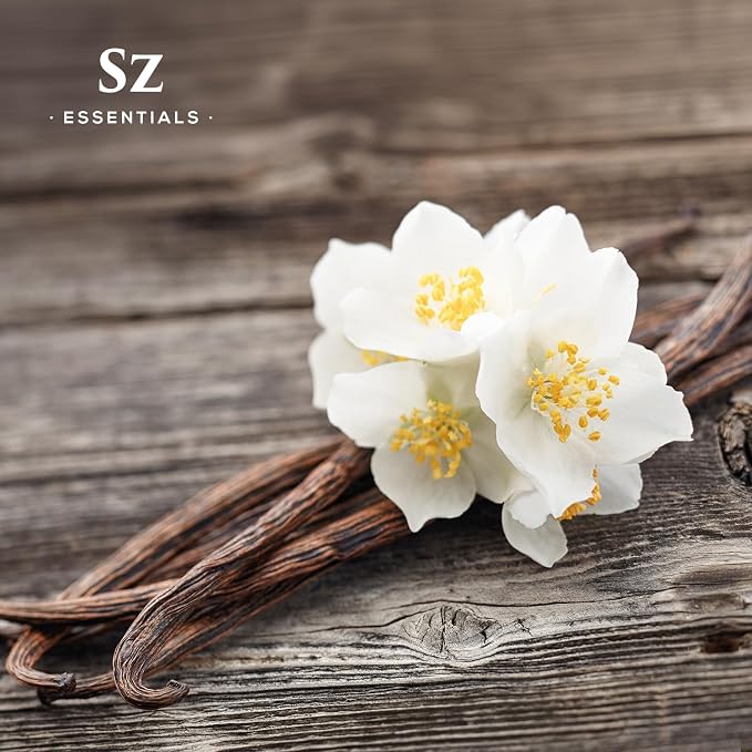 Sz Essential - Vanilla 100% Pure, Essential Undiluted Oil - Extracted from Fresh Vanilla - Rich & Exotic Taste with Sweet Overtones - Therapeutic Grade & Vegan - 0.17oz (5ml)