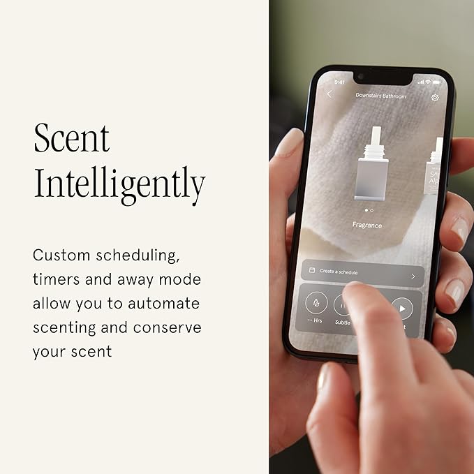 Pura Plus Smart Home Fragrance Diffuser for Large Spaces - Adjust Scent Intensity, Set Schedules, Timers & More in Pura App - Fragrances Sold Separately - White
