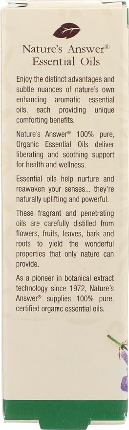 Natures Answer, Essential Oil Lavender Organic, 0.5 Ounce