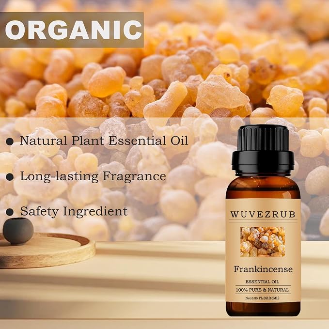 Frankincense Essential Oils 10ML, 100% Pure and Natural Essential Oil for Aromatherapy Diffuser - 0.33 Fl Oz/Frankincense