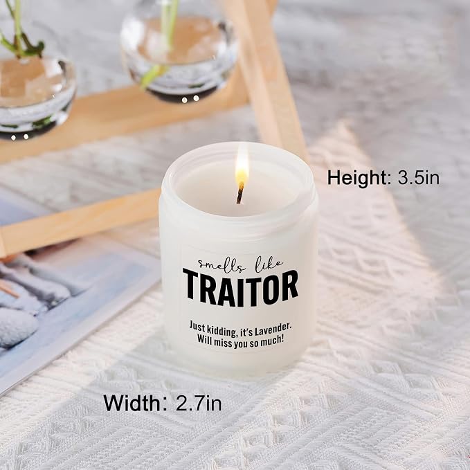 Funny Farewell Gift for Coworker - Unique Leaving, Goodbye, New Job, Good Luck Candle Gifts for Women, Boss, Employee - Friend Neighbor Moving Away Housewarming Gifts for New House