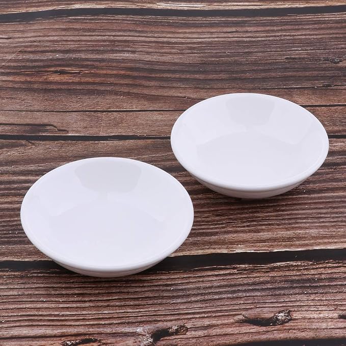 2 Pcs 3.8 Inch Round Replacement Ceramic Dish for Electric Burner Warmer,Lamp Wax Tart Oil Warmer Round