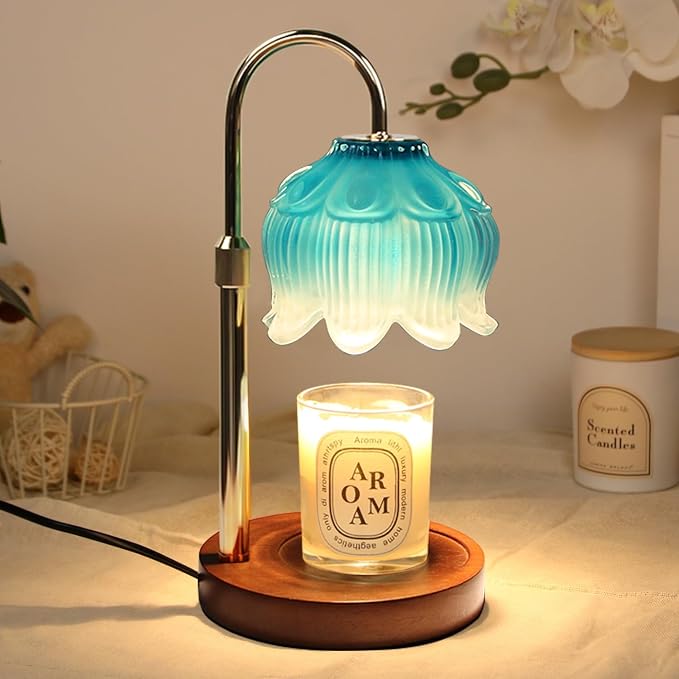 GEEZO Fragrance Candle Warmer Lamp，Electric Candle Warmer with Timer & Dimmer，Mom Christmas Birthday Gifts for Women, House Warming Gifts New Home Bedroom Decor