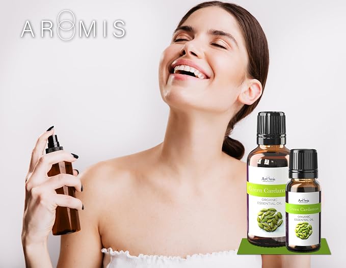 ArOmis Green Cardamom Essential Oil - 100% Pure Therapeutic Grade - Undiluted, Premium Oil - 150 Micron Filtered, Perfect for Aromatherapy Diffusers (30ml / 1 fl oz)