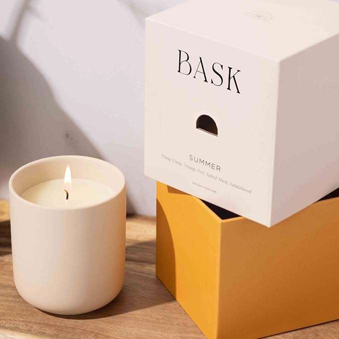 Relaxing Candles for Home by BASK - Summer Candles - Winter Candles - Gifts for Women and Men - Scent: Summer