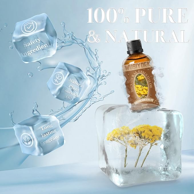 Helichrysum Essential Oil 100ML - 100% Pure and Natural Therapeutic Grade Oils for Aromatherapy Diffuser - 3.4 Fl Oz/Helichrysum