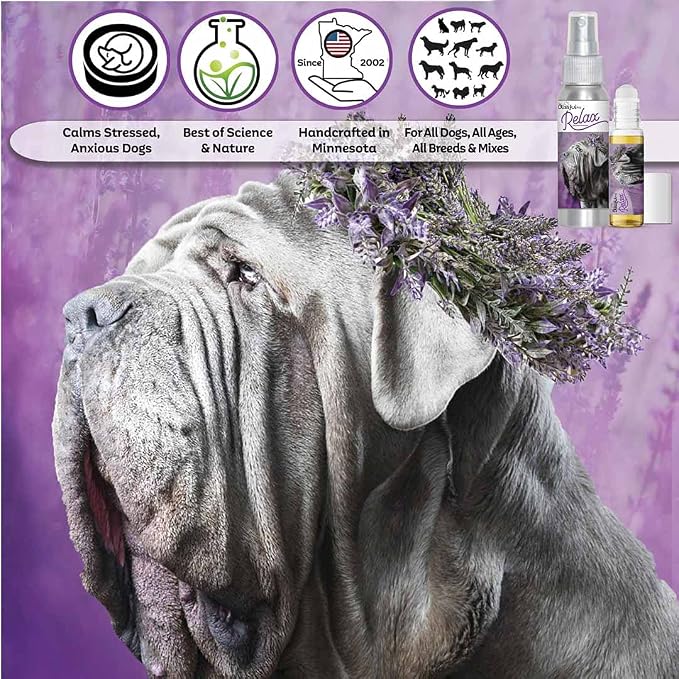The Blissful Dog Neopolitan Mastiff Relax Roll-ON Aromatherapy for Dogs - Anxiety Relief for Dogs