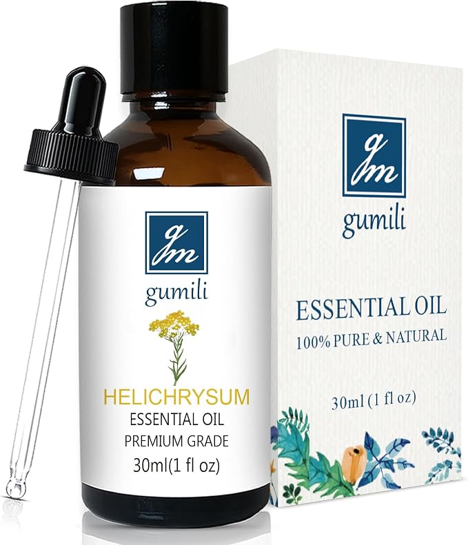 GM Gumili Helichrysum Essential Oil, 100% Pure Undiluted Helichrysum Oil for Aromatherapy Beauty & Home Care- 30ml/1 oz