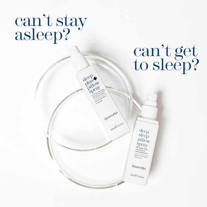 This Works Deep Sleep Pillow Spray with Lavender, Vetivert & Chamomile – Natural Aromatherapy Sleep Mist for Bedtime Relaxation, 75ml / 2.5 fl oz