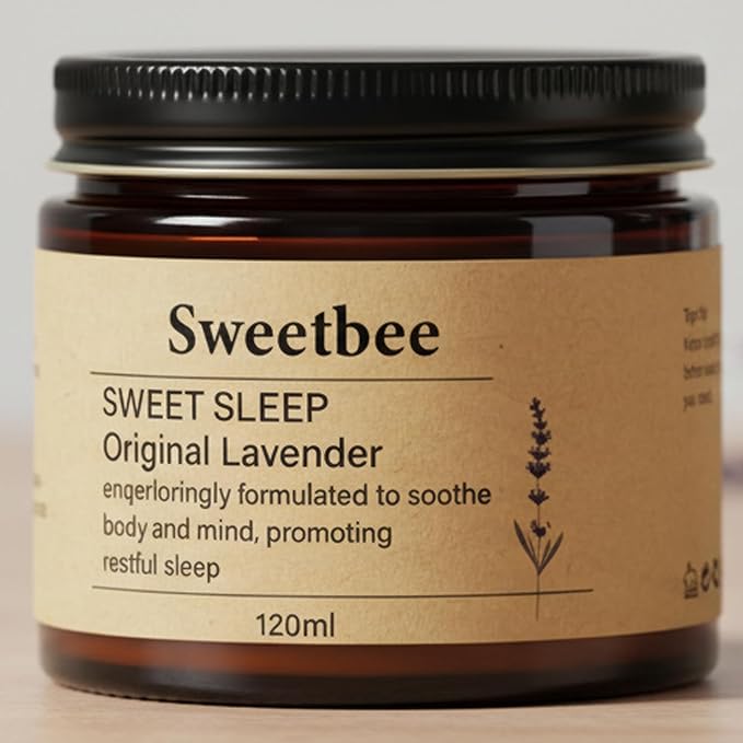 SweetBee Sleep Magnesium Butter,Soft Spring Magnesium Cream with Shea & Mango Butter, Arnica & Essential Oils, Nighttime Magnesium Lotion for Leg, Foot, Original Lavender 4oz