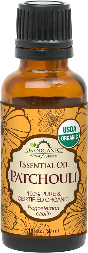 US Organic 100% Pure Patchouli Essential Oil - USDA Certified Organic, Steam Distilled - W/Euro droppers (More Size Variations Available) (30 ml / 1 fl oz)