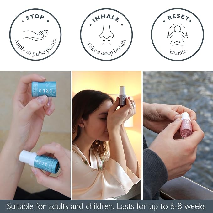 Scentered Aromatherapy Balm Gift Set - Be Kind to Yourself (Pack of 3) - Sleep Well, Escape, Love - Lavender, Cedarwood, Ylang Ylang Essential Oils - Relaxing Gifts for Women