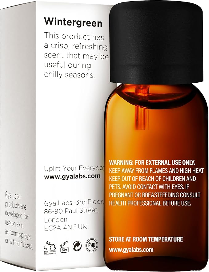 100% Pure Wintergreen Essential Oil - 0.34 Fl Oz - Wintergreen Oil for Hair, Skin, Diffuser, Aromatherapy & DIY Candle Making Scent