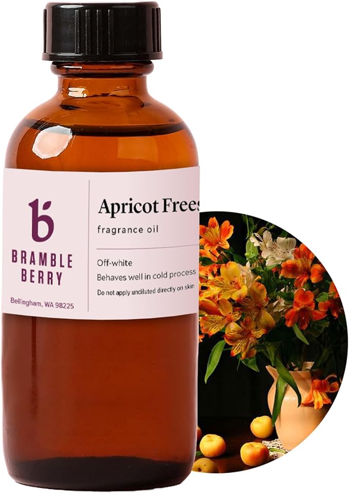 Bramble Berry Apricot Freesia Sweet Fruit & Floral Scent for Soap Making, Candles, Lotion, Bath Bombs & Perfume | Skin Safe, Vegan, Paraben & Phthalate Free, DIY Craft Essential