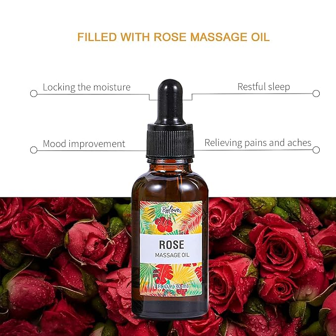 Spa Gifts for Women, Gift Set, Self Care Kit, Birthday Gifts, 5pc Rose Bath Sets Include Massage Oil, Bath Bomb, Salt Scrub, Soap, Hand Cream, Mother's Day Gifts for Mom