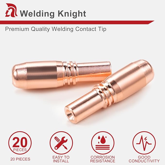 MIG Welding Contact Tips .045"(1.2mm) T-A045CH For Bernard Acculock-S Used With D-MA250 Gas Diffuser (20-PK)