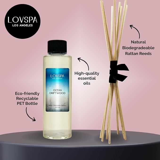 Japanese Honeysuckle Diffuser Oil - Luxury Essential Oils for Diffuser Refill & Air Freshener Room Spray - Long-Lasting & Natural Home Fragrance, Scented Oil for Diffusers, USA Made, 4oz