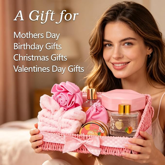 Gifts for Women, Birthday Gift - 23-Piece Spa Gift Baskets for Women, Gift Basket for Mom, Bath and Body Gift Basket, Spa Kit | Perfect Gifts for Mothers Day, Holiday, Christmas, Valentines Day