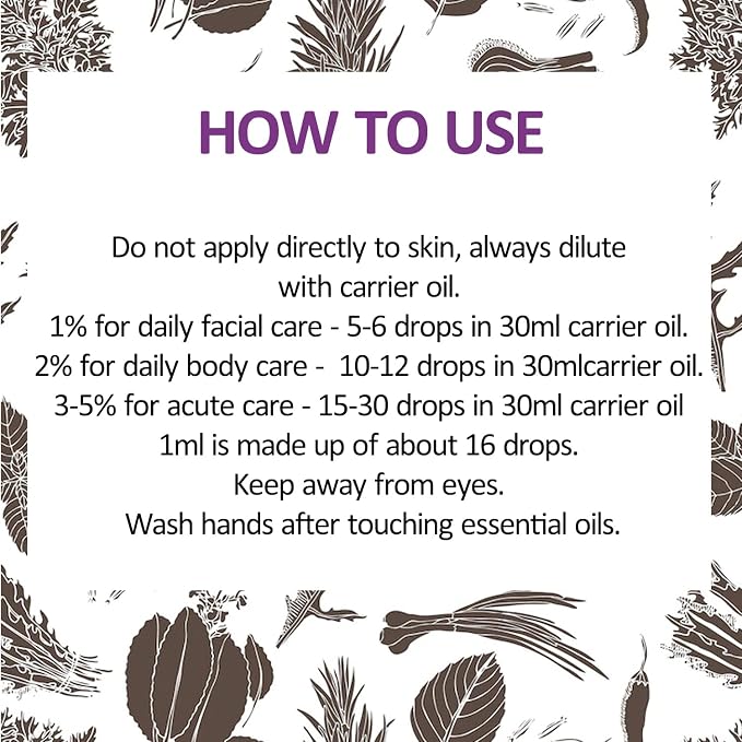 Deve Herbes Pure Thyme Essential Oil (Thymus vulgaris) Steam Distilled (Pack of Three) 100ml X 3 (10 oz)