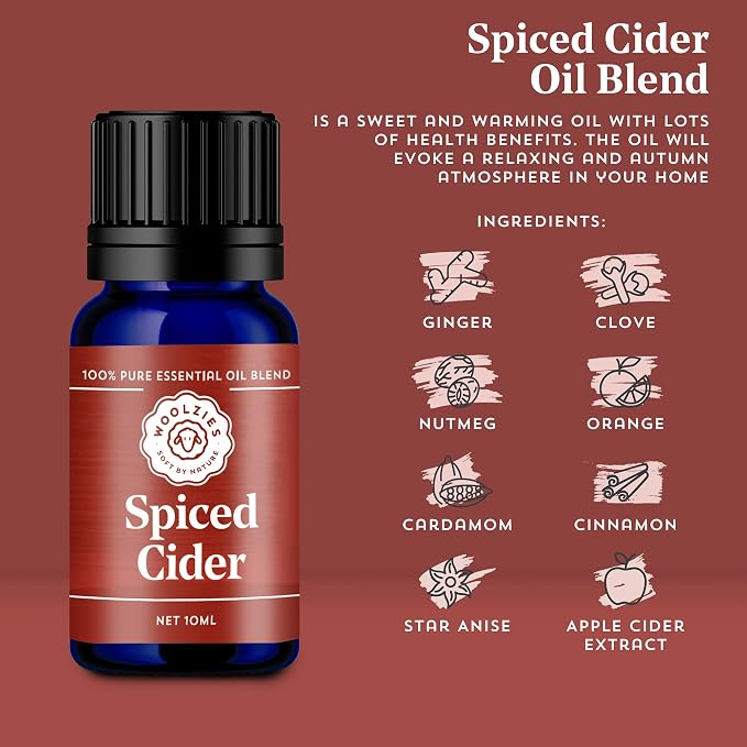 Woolzies Harvest Party Autumn Essential Oil Set of 3 Includes Spiced Cider, Pumpkin Pie, Honey Apple, Essentail Oil Blend