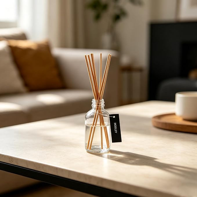 Hosley Reed Diffuser Bottles Set of 4 (85 ml) – Refillable Glass Empty Bottles for Essential Oils, Home Fragrance, Aromatherapy & Décor