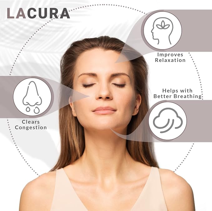 LaCura - Potent Sinus Relief Essential Oil Blend - Eucalyptus & Peppermint Formula for Clear Breathing - Concentrated Therapeutic Aromatherapy - Natural Respiratory Support, 15ml