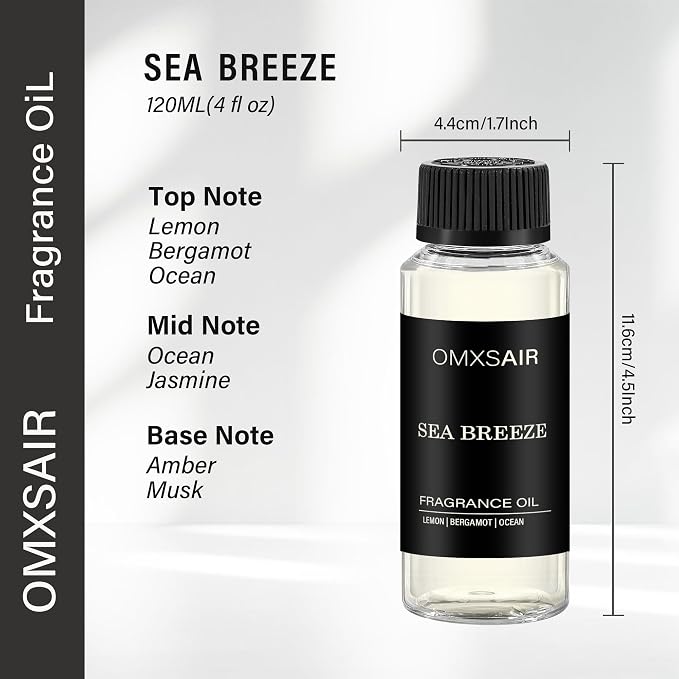 Hotel Diffuser Oil Inspired by The Ritz Carlton Hotel Scent 120ml/4.1 Fl oz -Essential Oil Diffuser Refill-Lemon Bergamot Ocean-Long Lasting HVAC Diffuser Oil for Home & Spa Use