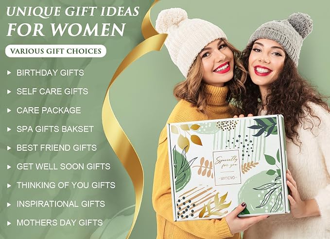 Self Care Get Well Soon Gift Baskets for Women, Birthday Gifts for Women Care Package Sympathy Thinking of You Relaxing Spa Gift Set, Christmas Unique Gifts for Mom Her Friends Wife Girlfriend Sister