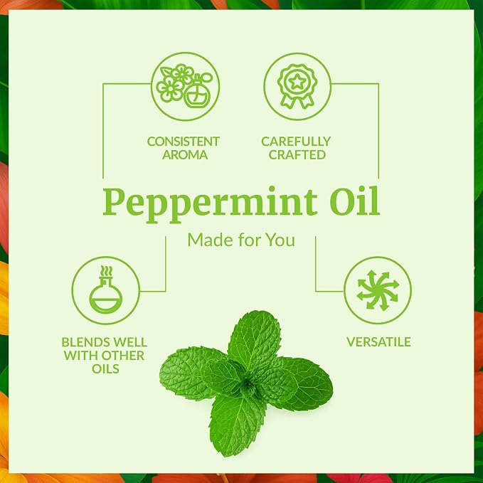 SVA Peppermint Essential Oil – 4 Fl Oz – 100% Natural Peppermint Oil - for Diffuser, Hair Care, Face, Skin Care, Aromatherapy, Scalp and Body Massage, Soap and Candle Making - with Dropper