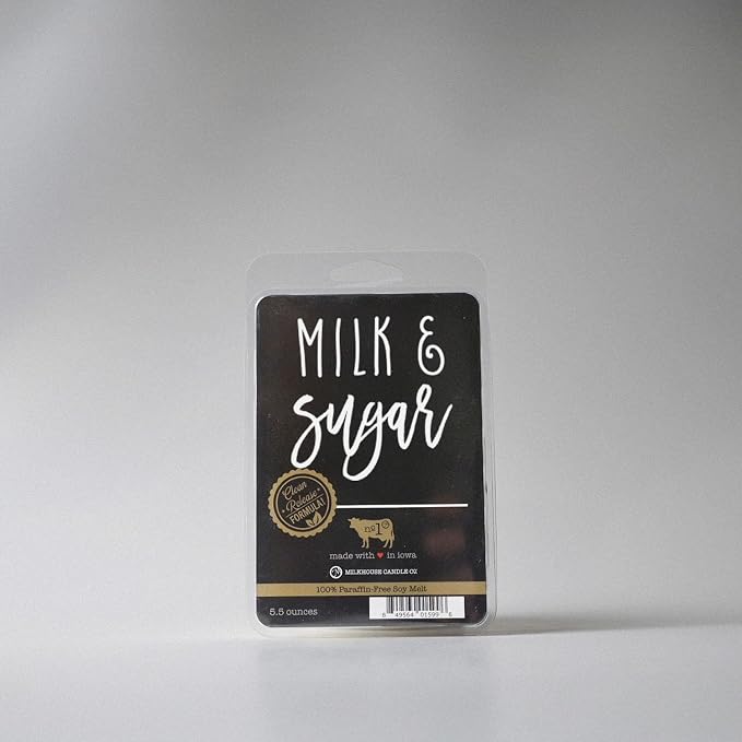 Milkhouse Candle Company Milk & Sugar Soy Wax Melts - Caramelized Sugar | Warm Milk | Vanilla & Nutmeg Scented - 5.5 oz, Hand-Poured, Made in the USA