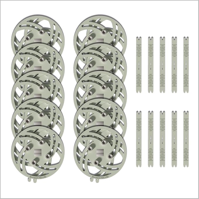 BOOWAN NICOLE Universal Wick Centering Setter Tool for Candle Making - Center & Set Wicks in 1 Second, Wick Holder for Most Candle Jar & Refill Sizes (Pro A0399*10)