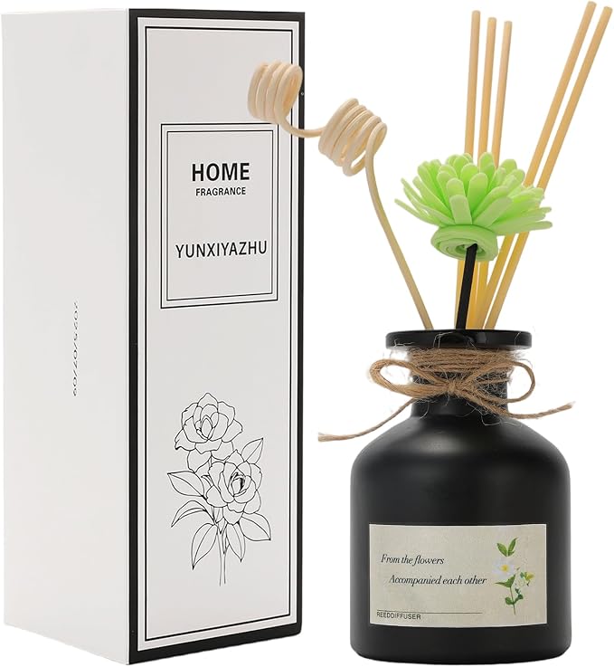 Reed Diffuser, Verbena, 4.4 fl oz, Oil-Based Fragrance Elegant Glass Bottle for Home Use