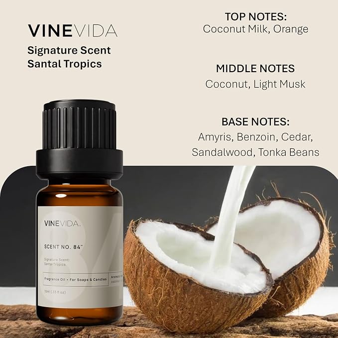VINEVIDA [0.33oz] Scent No.84 - Natural Fragrance Oil for Candle & Soap Making - Made in USA