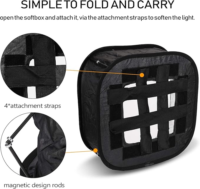 Andoer Multifunctional 410mm Mini Portable Foldable Flash Diffuser Easy-fold Design Softbox for Flash Speedlite Soft Filter