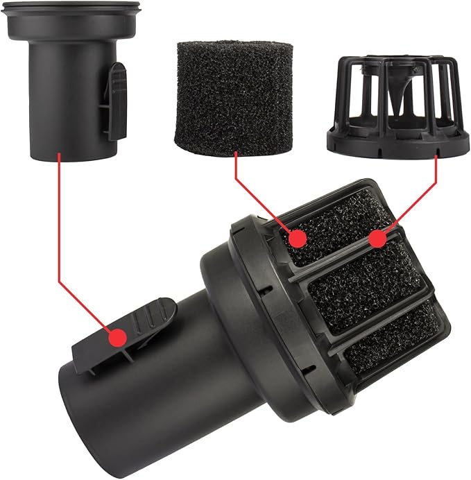 Replace for Shop Vac Muffler Diffuser CMXZVBE38660 For Craftsman Shop Vac Parts and Ridgid Shop Vac Accessories | 2-1/2 Inch Muffler Diffuser Vacuum Exhaust Filter for Quieter Operation
