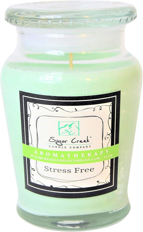 Aromatherapy Soy Wax Scented Candle - Stress Relief (Eucalyptus Mint) | Non Toxic - Essential Oils | 100 Hours Burn Time (16 ounces Limited Edition Glass) | Sugar Creek Candles