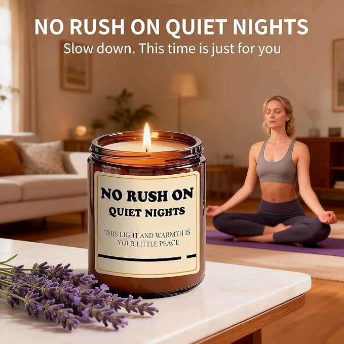 Lavender Candle Gifts for Women - 7oz Home Scented Soy Candle for Relaxation - Lavender Aromatherapy Candle for Stress Relief - Clean Burning, Long Lasting 50 Hours, Mothers Gift for Birthday for Mom