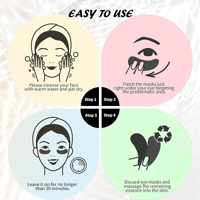 Maskiss Under Eye Patches Variety Pack (24 Pairs), Eye Masks for Dark Circles Puffy Eyes With 8 Colors (3 Pairs/Color), Vegan Skin Care Gifts for Women