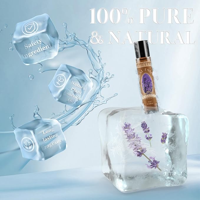 Lavender Essential Oil 10ML - 100% Pure and Natural Therapeutic Grade Oils for Aromatherapy Diffuser - 0.34 Fl Oz/Lavender