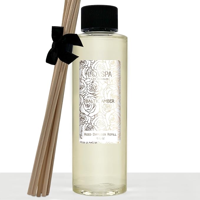 Baltic Amber Diffuser Oil - Luxury Essential Oils for Diffuser Refill & Air Freshener Room Spray - Long-Lasting & Natural Home Fragrance, Scented Oil for Diffusers, USA Made, 4oz