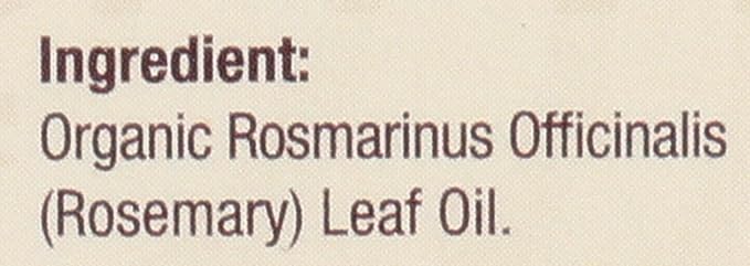Nature’s Answer USDA Organic Rosemary Essential Oil, 100% Pure | Natural Aromatherapy Oil for Diffuser/Humidifier, Steam Distilled 0.5 fl oz. (15ml) | Made in USA
