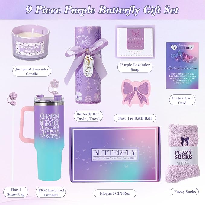 Birthday Gifts for Women, Get Well Gifts for Women Self Care Gift, Get Well Soon Sympathy Gift Baskets for Women Care Package, Thank You Gift for Mom Wife Girlfriend Friends Sisters