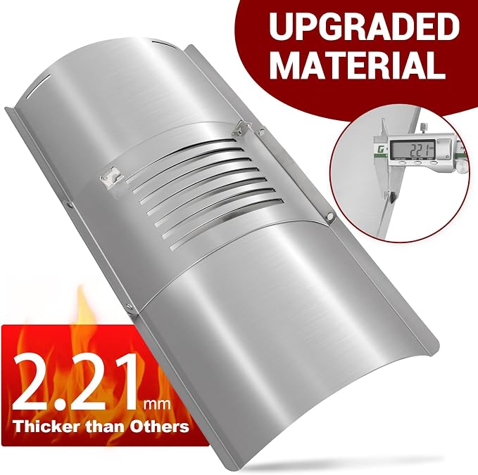 Flame Broiler Kit for Pit Boss PB820/PB850 Series Pellet Grills Flame Broiler Slide Cover and Bottom Kit with Adjusting Handle Pellet Smoker Grill Replacement Parts for Pit Boss 820D3, 850PS2