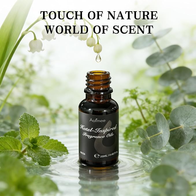 Aofmee Hotel Scent Diffuser Oil: Inspired by Five Star Hotels - Luxury Fragrance Oil RA156 for Ultrasonic and Waterless Scent Diffuser - 20ml .68 fl oz