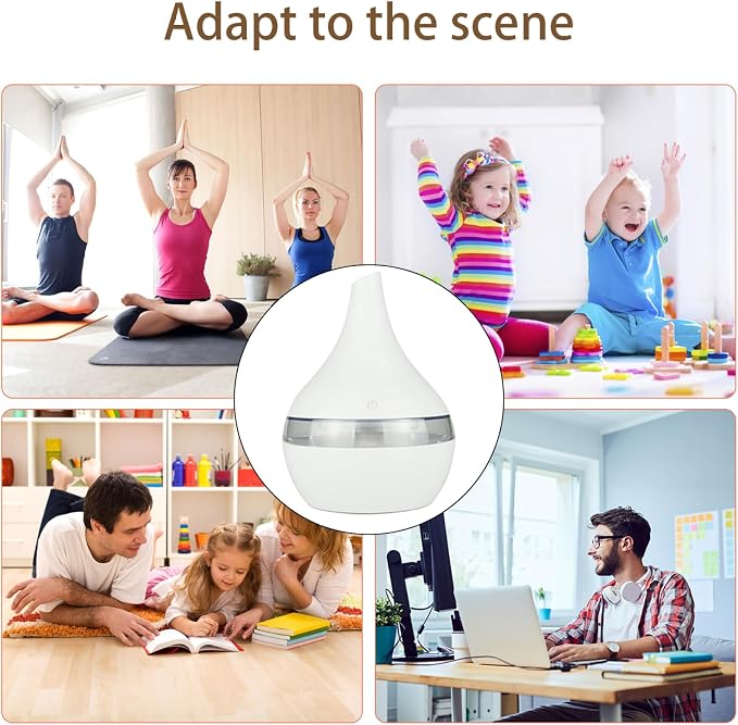Portable Humidifier USB Humidifier 300ml Air Humidifier Quiet Cool Mist Humidifiers Desktop Portable Essential Oil Diffuser for Bedroom, Home, Office, Plants, Travel Style 2